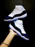 Nike Air Jordan XI 11 Retro Chaussures de basket unisexe Blanc Royal Bleu