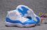 Nike Air Jordan XI 11 Retro White University Blue Men บาสเก็ตบอล 528895