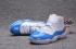 Nike Air Jordan XI 11 Retro Blanc University Bleu Chaussures de basket-ball pour hommes 528895