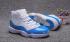 Nike Air Jordan XI 11 Retro White University Blue Men Basketball Shoes 528895