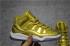 Nike Air Jordan XI 11 Retro Zapatos de baloncesto dorados de lujo
