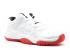 Air Jordan 11 Retro Low Gs Biały Varsity Czerwony Czarny 528896-101