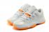 Nike Air Jordan 11 Retro XI Low Citrus Orange White GS Mulheres Sapatos 580521 139