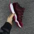 Sepatu Nike Air Jordan Retro 11 XI Heiress Red Velvet Pria Wanita 852625-650