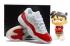 Nike Air Jordan Retro 11 XI Low Cherry Bianco Varsity Rosso Uomo Scarpe 528895 102