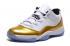 Nike Air Jordan Retro XI 11 Sepatu Pria Wanita Terbatas Emas Putih Rendah Olimpiade Siap Dikirim