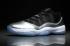 ike Air Jordan Retro XI 11 Sepatu Basket Pria Perak Cantik Putih Rendah 528895-011
