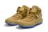 Nike Air Jordan XXXII 32 Retro Pria Sepatu Basket Emas Hitam