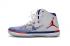 Nike Air Jordan XXXI 31 Wanita Sepatu Basket Sneaker Universitas Putih Merah Biru Olimpiade 845037-107
