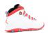 Air Jordan 10 Retro Bg Gs Chicago Sort Blå Lys Universitet Hvid Crimson 310806-114