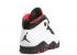 Air Jordan 10 Retro Bp Ps Double Nickel True Bianco Nero Rosso 310807-102