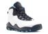 Air Jordan 10 Retro Gs Poederblauw Wit Zwart Donker 310806-106