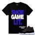 Match Jordan 11 Space Jam Shoe Game Lit Camiseta preta