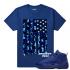 Passend zum T-Shirt „Blue Suede Camo Flag“ von Jordan 12 in tiefem Königsblau