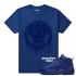 Match Jordan 12 T-shirt blu scamosciata Medusa Drip Blue