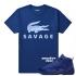 Match Jordan 12 T-shirt blu scamosciata Savage Blue