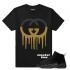Match Jordan OVO 12 Black Gucci Drip Camiseta preta