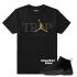 Match Jordan OVO 12 Black Trap Jumpin Black tričko