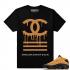 Cocokkan Air Jordan 13 Chutney Designer Drip Black T-shirt
