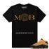 Match Air Jordan 13 Chutney MOB Money Over Bitches Zwart T-shirt