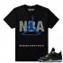 Match Air Jordan 4 Motorsport Away NBA Never Broke Again schwarzes T-Shirt