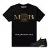 Match Air Jordan 14 DMP MOB T-shirt nera