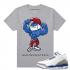 Camiseta Match Jordan 3 True Blue OG Big Papa Heather Grey