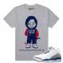 Match Jordan 3 True Blue OG Chucky Killing Shoe Game T-shirt gris chiné