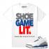 Match Jordan 3 True Blue OG Shoe Game Lit 흰색 티셔츠
