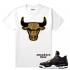 Match Jordan 4 Royalty Bulls Drip Camiseta branca