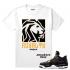 Match Jordan 4 Royalty Lion Order camiseta blanca