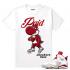 Sneaker-T-Shirt Jordan 6 Alternate Weiß Rot webp