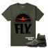Match Jordan 8 Take Flight Fly Rare Air Military groen T-shirt