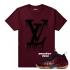 Passend dazu das T-Shirt „LV Drip Black Maroon“ von Foamposite