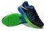 Nike Air Max 2015 Noir Vert Bliue Chaussures de course pour hommes 698902-401