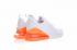 Nike Air Max 270 All White Orange Total Athletic Scarpe AH8050-118