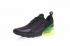Nike Air Max 270 Flyknit รองเท้าผ้าใบสีดำสีเขียว AH8050-030