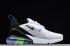 Sepatu Lari Kasual Nike Air Max 270 Flyknit White Royal Blue AR0344-100