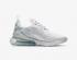 Nike Air Max 270 GS fehér metál ezüstkék futócipőt 943345-103