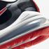 Nike Air Max 270 React Preto Prata Vermelho Branco Sapatos CT1646-001