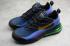 Nike Air Max 270 React Ağır Siyah Mavi Metal Altın AO4971-405,ayakkabı,spor ayakkabı