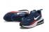Nike Air Max 270 React 海軍藍紅色男士跑步鞋 AQ9087-005