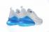Nike Air Max 270 Zapatillas para correr de malla azul foto blanca AQ7982-100