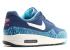 Nike Air Max 1 Gs 藍色斑馬 Summit Brave 黑白 555766-402