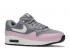 Nike Air Max 1 Gs Pink Lys Arctic Grey Hvid Cool 807605-007