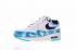 Nike Air Max 1 N7 Asit Yıkama Beyaz Derin Kraliyet Mavi Mahkemesi Mor AO2321-100,ayakkabı,spor ayakkabı