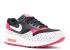 Nike Dames Air Max 1 Print Zwart Fireberry Roze Pow Wit 528898-002