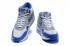 나이키 에어 맥스 1 미드 화이트 라이트 그레이 로얄 블루 남성 운동화 라이프스타일 신발 685192-004,신발,운동화를