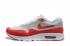 Nike Air Max 1 Ultra Essential Gris Rouge Blanc Hommes Chaussures de Course OG 819476-006