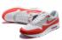 Nike Air Max 1 Ultra Essential Grijs Rood Wit Heren Hardloopschoenen OG 819476-006